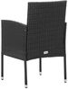 vidaXL Gartenstühle mit Kissen in Schwarz 4 Stk. Schwarz Polyrattan 318709 Bild 5