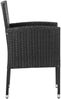 vidaXL Gartenstühle mit Kissen in Schwarz 4 Stk. Schwarz Polyrattan 318709 Bild 4