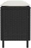 vidaXL Gartenbank mit Kissen Schwarz 110x30x40,5 cm Poly Rattan 4104154 Bild 5