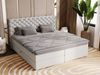 GRAINGOLD Bergamo Bett 160x200, Boxspringbett mit Bettkasten und Lattenrost, Velour-Stoff, Grau Bild 3