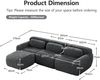 Sofa modular (L-Form) mit großer Sitzfläche, Plüschstoff, 32D-Hochresilienzschaum, rutschfeste Basis, Grau, keine Montage,291*179*73 cm Bild 3