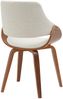 Esszimmerstuhl GILIS - Stoff Walnuss/creme 52x54x86 cm | Essstühle Esszimmerstühle Küchenstühle Wohnzimmerstühle Bild 5