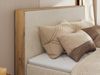 Boxspringbett, Set mit zwei Multipocket-Matratze und Topper, hohe Kopfteil, Eiche Wotan Holzrahmen - WOOD CLASSIC KING - 160 x 200 cm - Creme Struktur - H3 Bild 3