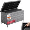 STEELSØN 'Serion' Polyrattan Aufbewahrungsbox 235 Liter, grau-meliert, 110x55x60 cm, wetterfest, Auflagenbox mit Innentasche Bild 1