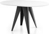 WFL GROUP Esstisch Glory, Modern Rund Tisch mit pulverbeschichteten Metallbeinen Bild 3