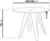 WFL GROUP Esstisch Glory, Modern Rund Tisch mit pulverbeschichteten Metallbeinen Bild 4