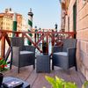 Dmora Loungeset für draußen Armin, Outdoor-Lounge mit Couchtisch mit Kissen, Gartenkomposition mit Sofa und Sesseln, Made in Italy, Anthrazit Bild 4