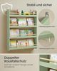 SONGMICS Bücherregal Kinder, Kinderregal mit 4 Ebenen, Spielzeugregal, Wandregal, grün-naturfarben Bild 3