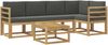 vidaXL Outdoor-Sofagarnitur 6 pcs Weiß und Anthrazit Massivholz Akazie 3387651 Bild 2