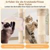 Klein Kratzbaum mit Fischförmigem Kratzbrett Holz Katzenbaum Katzenkratzbaum Kletterbaum Bild 4