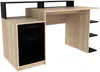 Vente-unique - Schreibtisch mit Stauraum - Eichefarben & Schwarz - ZACHARIE Bild 2