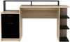 Vente-unique - Schreibtisch mit Stauraum - Eichefarben & Schwarz - ZACHARIE Bild 4
