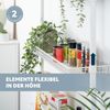 Teleskop-Regal, 2 Körbe, 2 Ablagen, Waschmaschinenregal bis max. ca. 290 cm, weiß Bild 3