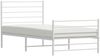vidaXL Bettgestell mit Kopf- und Fußteil Metall Weiß 107x203 cm 352382 Bild 5