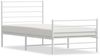 vidaXL Bettgestell mit Kopf- und Fußteil Metall Weiß 107x203 cm 352382 Bild 2