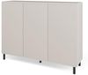 Kommode MASIMO 150 cmTürkommode, Stilvoll Wohnzimmer, Kommode mit vier Drehtüren, Push-to-Open, 6 Regale, Metallfüße in Säulenform - Farbe Kaschmir, 98 x 40 x 40 cm Bild 1