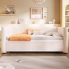 Schlafsofa mit Bettfunktion und LED-Beleuchtung 90x200cm/180x200cm, Liegefläche erweiterbar, Polsterbett, Jugendbett, Samt Bild 3