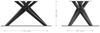 Kreuzgestell Rechteck Edelstahl Graphit für Ausziehtische von 180-300 cm Bild 2