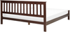 Bett mit Lattenrost MAYENNE 180 x 200 cm Holz Dunkler Holzfarbton Bild 5