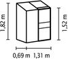 Vitavia Aktionsangebot (inkl. 60 Euro Zubehör): Anlehn-Gewächshaus "Ida 900", schwarz, 0,9 m²,4 mm HKP Bild 2