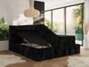 Boxspringbett NIRA KING, Doppelbett mit Fußteil, 7-Zonen Multipocket-Matratzen und Topper, Schlafzimmerbett - 140 x 200 cm - Schwarz Plüsch - H4 Bild 3