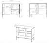 Selsey 'Barnee' – Sideboard mit beleuchteter Glasvitrine, Kaschmir, 107 cm Bild 5