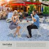 tectake Essgruppe Bistrotisch Set, (Set, 3-tlg), Solides, pulverbeschichtetes Stahlgestell – langlebig & robust Bild 4