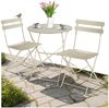 tectake Essgruppe Bistrotisch Set, (Set, 3-tlg), Solides, pulverbeschichtetes Stahlgestell – langlebig & robust Bild 2