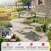 tectake Essgruppe Bistrotisch Set, (Set, 3-tlg), Solides, pulverbeschichtetes Stahlgestell – langlebig & robust Bild 3