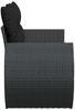 vidaXL Gartensofa mit Kissen 2-Sitzer Schwarz Poly Rattan 365991 Bild 5