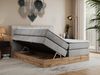 Boxspringbett BELLISSIMO KING, Doppelbett mit Multipocket-Matratze, Polsterbett mit Kopfstütze - 200 x 200 cm - Hellgrau Velvet - H3 Bild 2