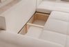 Ecksofa Schlafsofa Sofa LEROS in Stoff Manila Creme Ottomane Rechts Bild 5