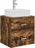 vidaXL Wandmontierte Waschtisch Geräucherte Eiche 49,5 x 41 x 62,5 cm 890282 Bild 2