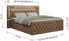 Boxspringbett, Stauraumbett mit Bettkasten, LED - GOLD-9 - 120x200cm - Braun Kunstleder - H3 Bild 5