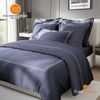 Pure cottom Bettwäsche Baumwollsatin in weiß/dunkelblau, Baumwollsatin, Partnerbett Bild 4