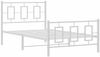 vidaXL Bettgestell mit Kopf- und Fußteil Metall Weiß 100x200 cm 374303 Bild 3