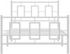 vidaXL Bettgestell mit Kopf- und Fußteil Metall Weiß 100x200 cm 374303 Bild 5