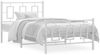 vidaXL Bettgestell mit Kopf- und Fußteil Metall Weiß 100x200 cm 374303 Bild 2