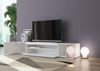 Dmora TV-Schrank Amore, niedriges Wohnzimmer-Sideboard mit 3 Türen, Fernsehständer-Basis, 100 % Made in Italy, 200 x 40 x 37 cm, glänzend weiß, mit LED-Licht Bild 4
