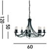Deckenleuchte, Schwarz, H 100 cm, MAYPOLE Bild 3