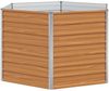 vidaXL Hochbeet im Garten Hellbraun 129 x 129 x 77 cm Verzinkter Stahl 42017322 Bild 2