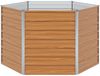 vidaXL Hochbeet im Garten Hellbraun 129 x 129 x 77 cm Verzinkter Stahl 42017322 Bild 5
