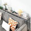 Konsolentisch mit Ladestation 160cm USB-Anschlüssen Sofa-Beistelltisch Grau Bild 4