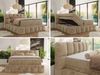 Boxspringbett NIRA KING, Doppelbett mit Fußteil, 7-Zonen Multipocket-Matratzen und Topper, Schlafzimmerbett - 120 x 200 cm - Beige Plüsch - H4 Bild 2