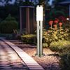 LED Stehleuchte, silber, Bewegungsmelder, 2x Steckdose Bild 3