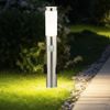 LED Stehleuchte, silber, Bewegungsmelder, 2x Steckdose Bild 5