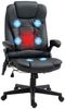Drehstuhl 54 cm Sitzbreite, Sitzhöhe 44–54 cm, höhenverstellbar mit Massagefunktion, Kunstleder, schwarz,70*70*121 cm Bild 2