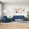 vidaXL Sofa Set 2 pcs Blau 222 x 80 x 82 cm Stoff 3407594 Bild 3