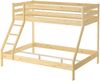 Doppel-Etagenbett 140x200 und 90x200 Erwachsenen-Stockbett Kiefer V-60. 19-09-14Rollrost und Matratze inkl. Bild 4