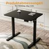 ERGOMAKER Elektrischer Höhenverstellbarer Schreibtisch 80x60cm Schwarz Bild 3